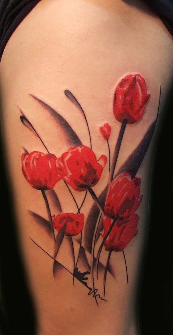 Tulip Flower Tattoo Designs