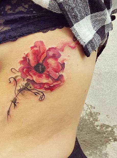 Unique Watercolor Rose Tattoo Ideas