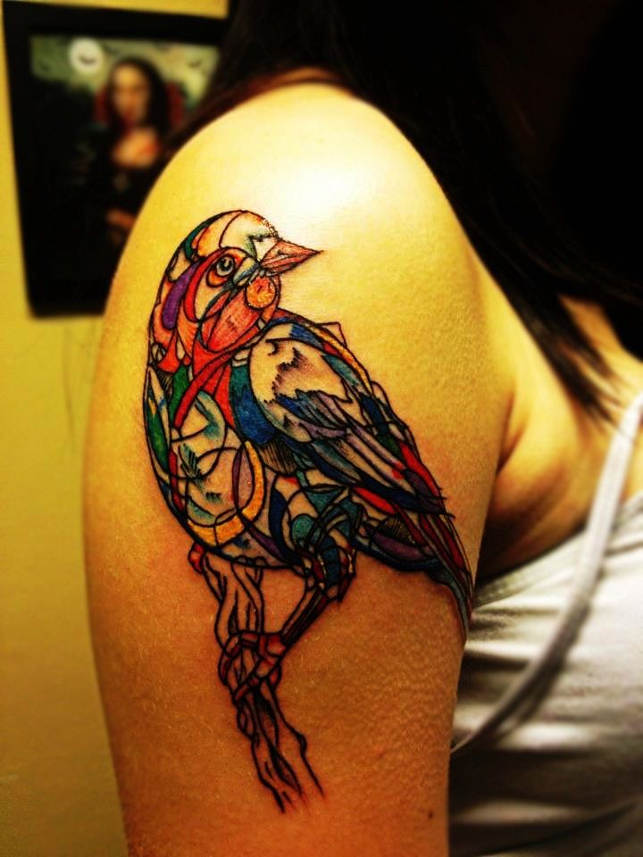Watercolor Bird Tattoo Designs
