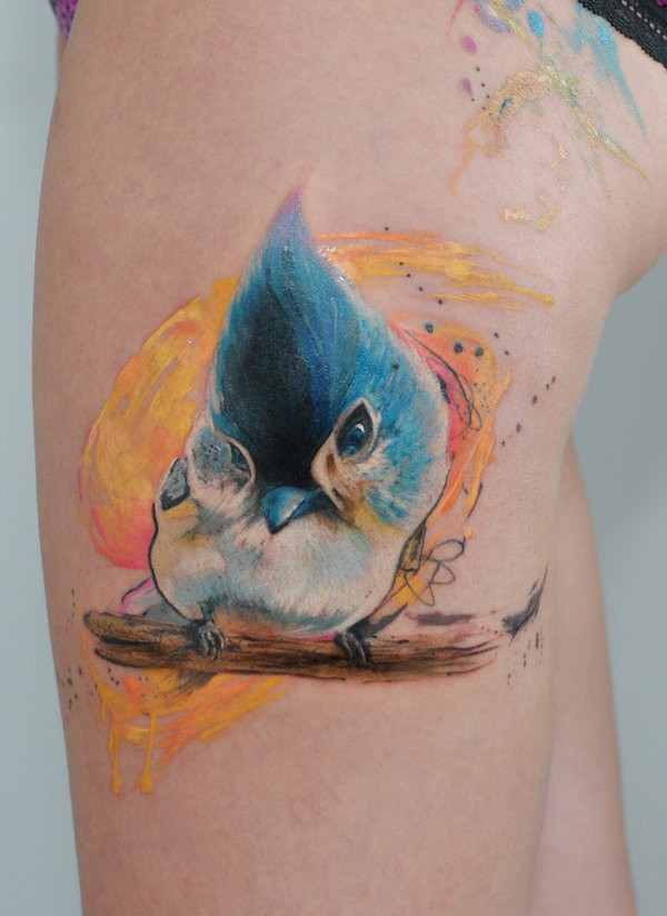 Watercolor Bird Tattoos Ideas