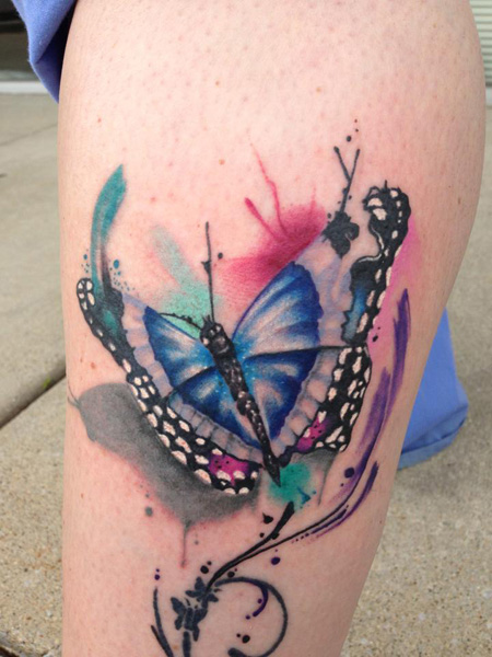 Watercolor Butterflies Tattoos New Ideas