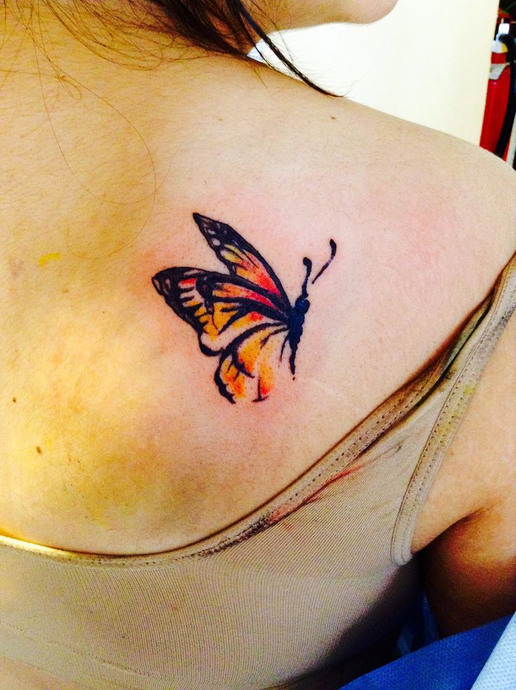 Watercolor Butterfly Tattoo 2000