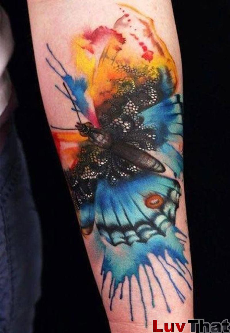 Watercolor Butterfly Tattoo 2015