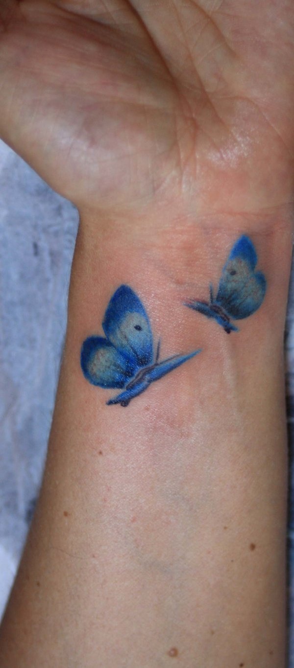 Watercolor Butterfly Tattoos Wrist