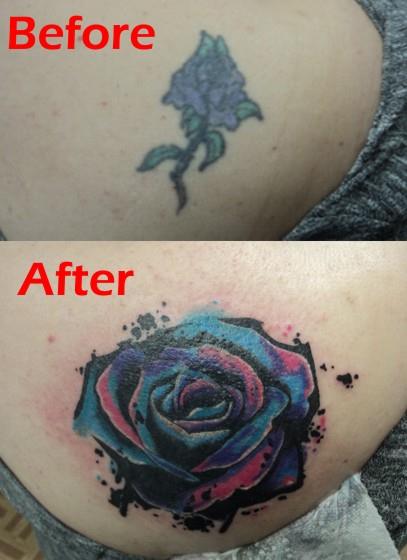 Watercolor Cover Up Tattoo 2011