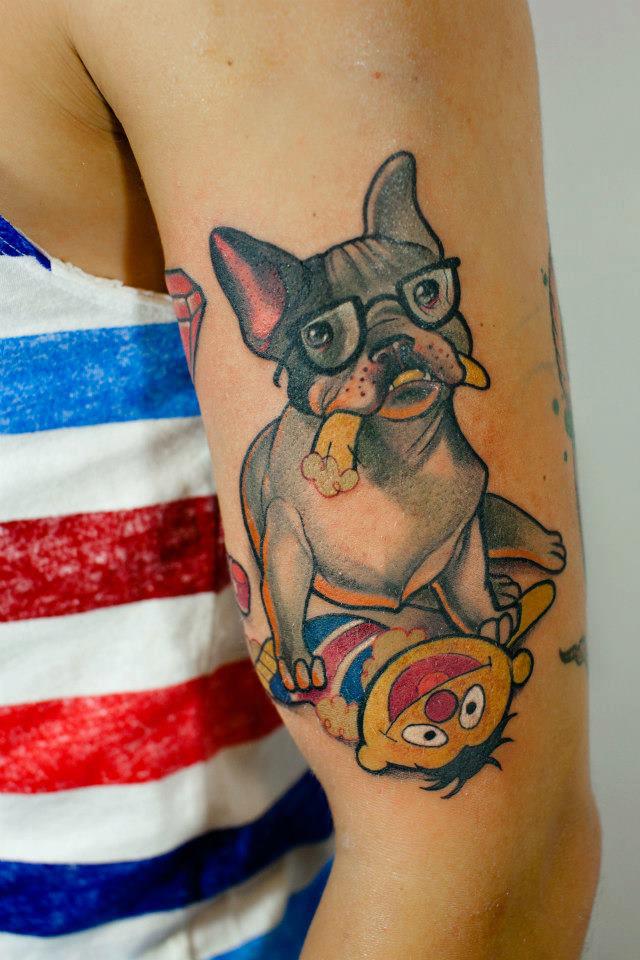 Watercolor Dog Tattoo Ideas