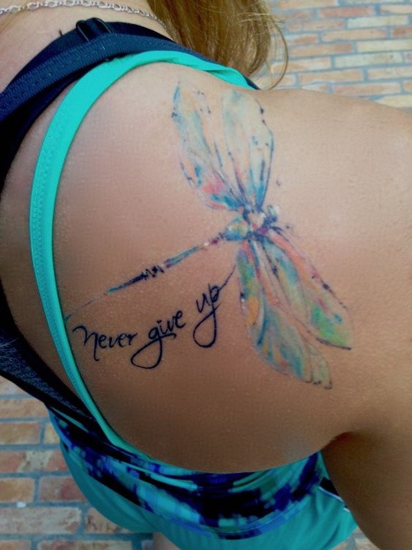 Watercolor Dragonfly Tattoo 2004
