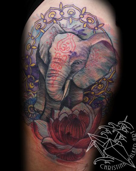 Watercolor Elephant Tattoo 2011