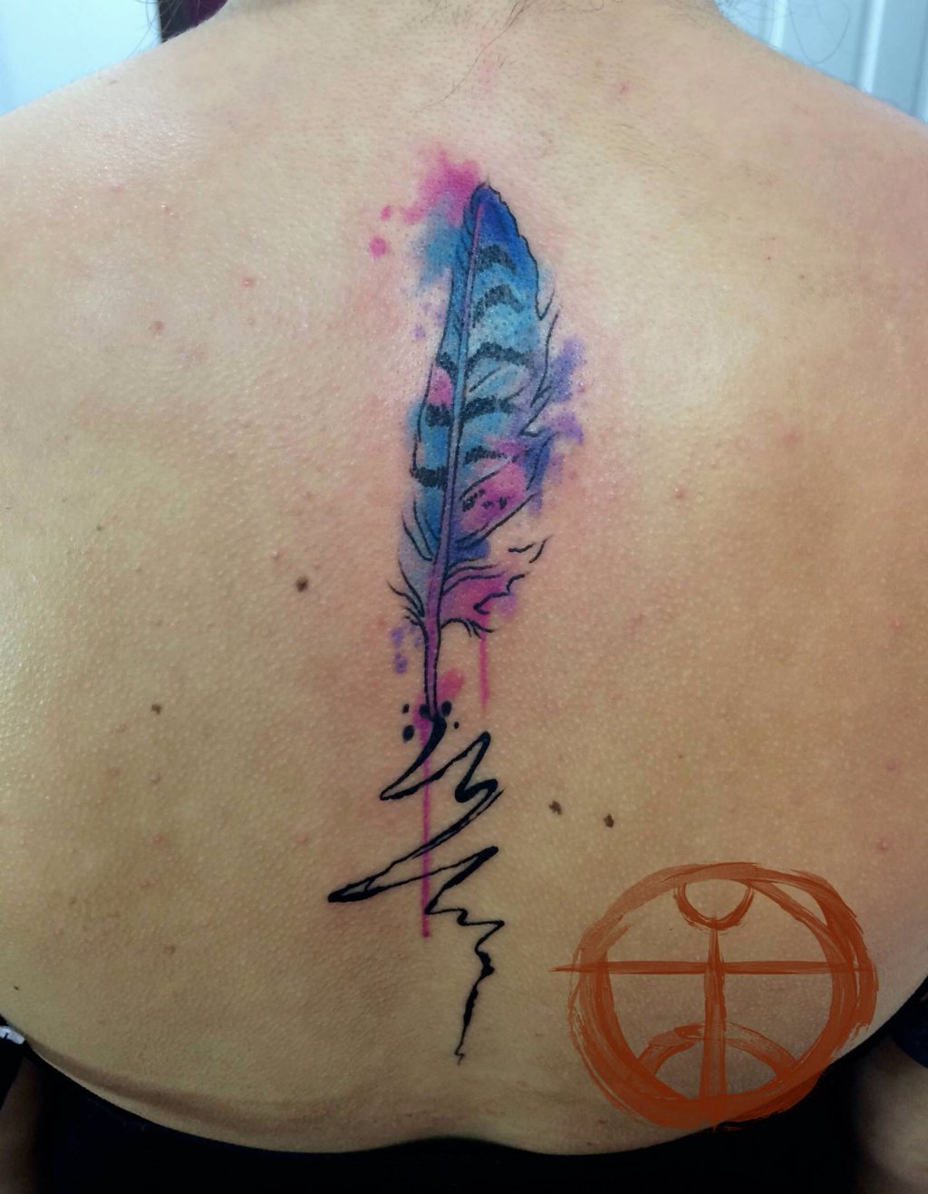 Watercolor Feather Tattoo New