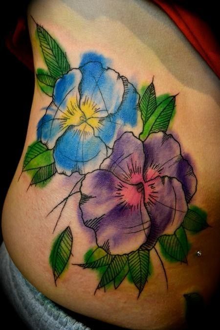 Watercolor Flower Tattoo 2015