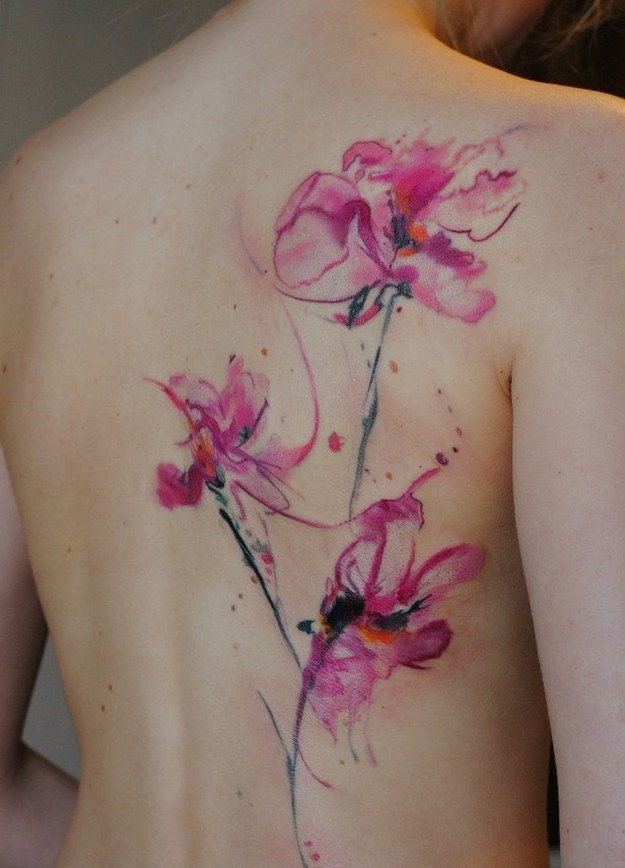 Watercolor Flower Tattoo