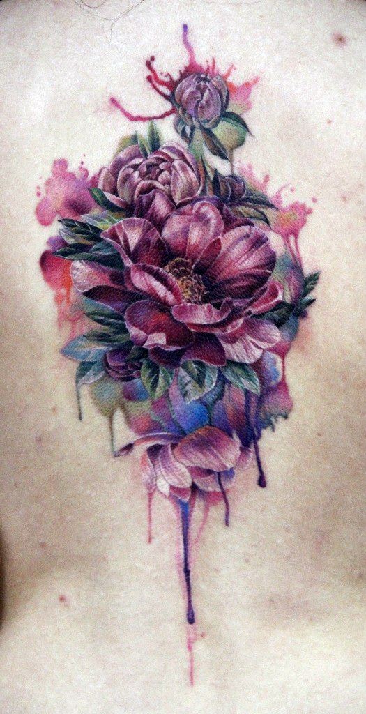 Watercolor Flower Tattoo New Ideas