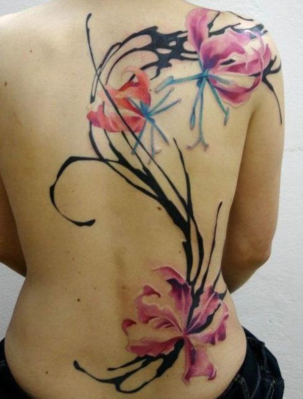 Watercolor Flower Tattoos New