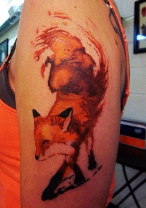 Watercolor Fox Tattoo Ideas New
