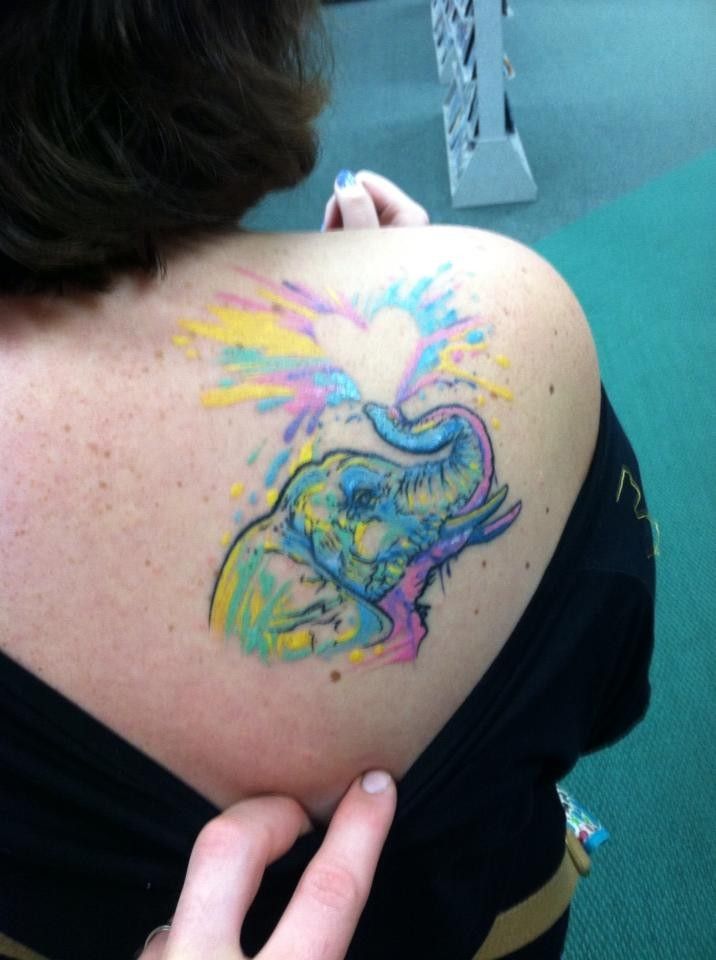 Watercolor Heart Tattoo