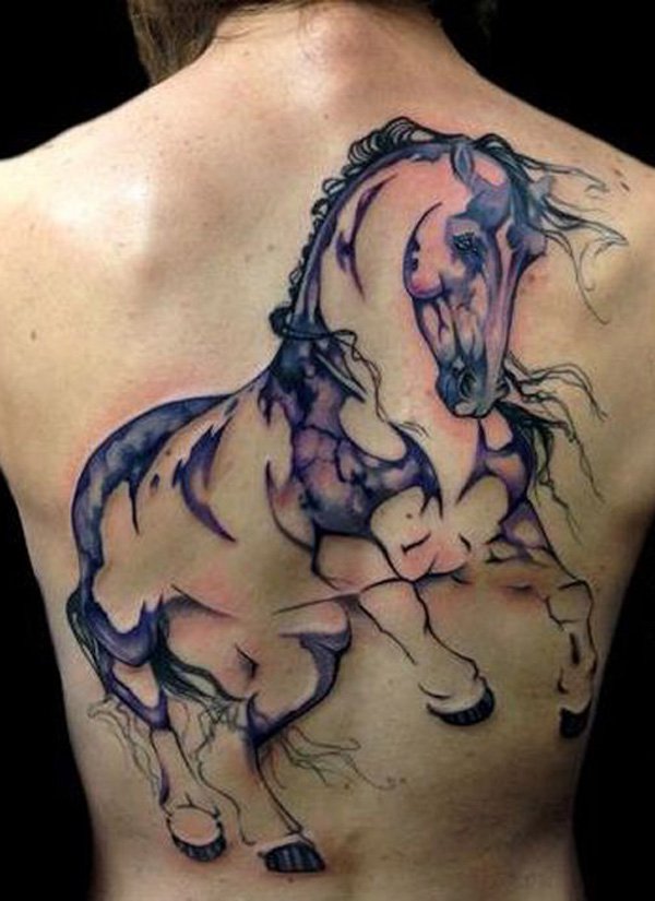 Watercolor Horse Tattoo Designs New