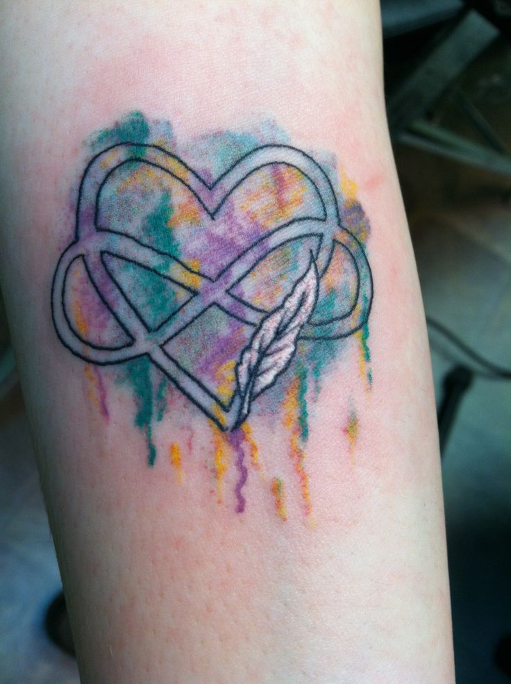 Watercolor Infinity Symbol Tattoo