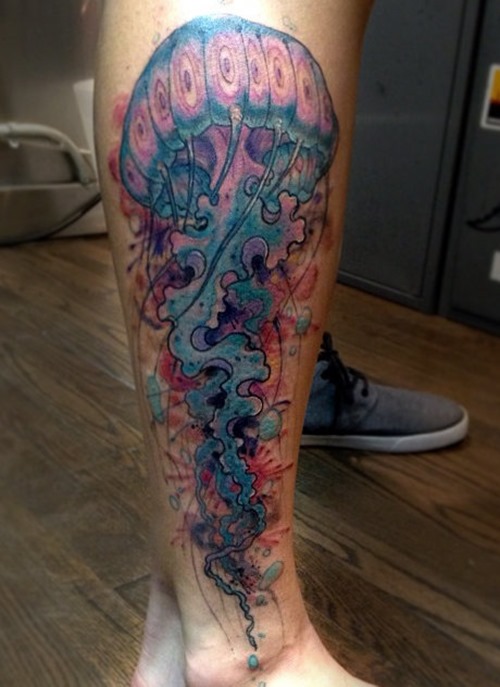 Watercolor Jellyfish Tattoo New Ideas