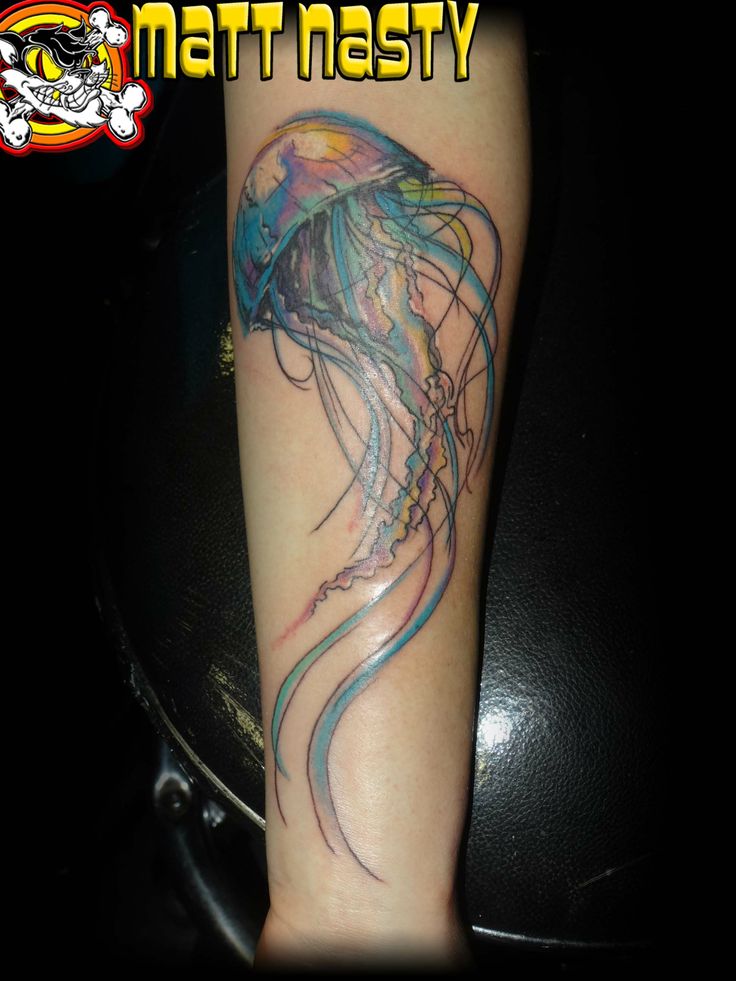 Watercolor Jellyfish Tattoos New