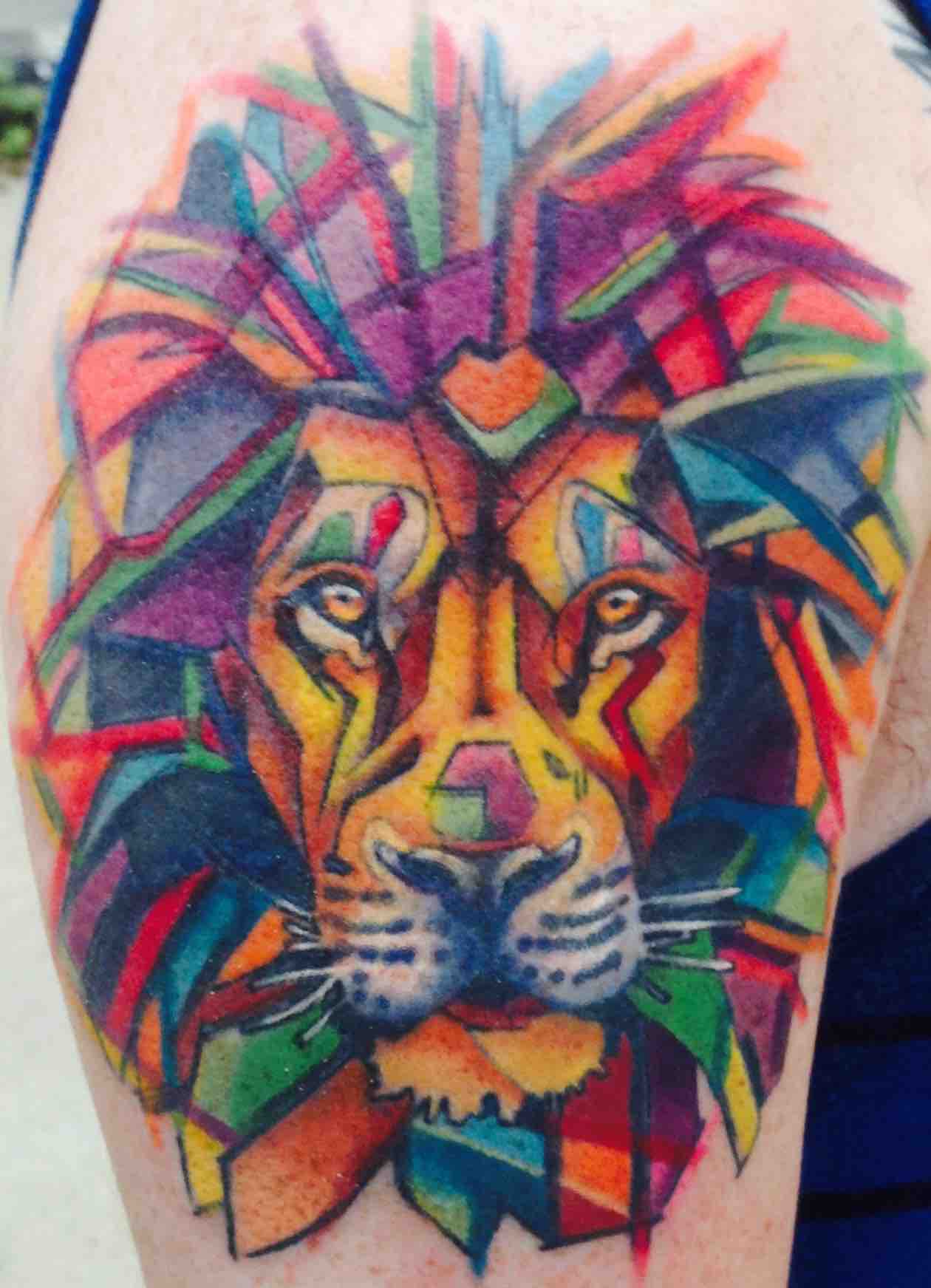 Watercolor Lion Tattoo New ideas