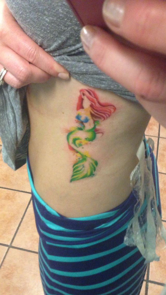 Watercolor Mermaid Tattoo New idea