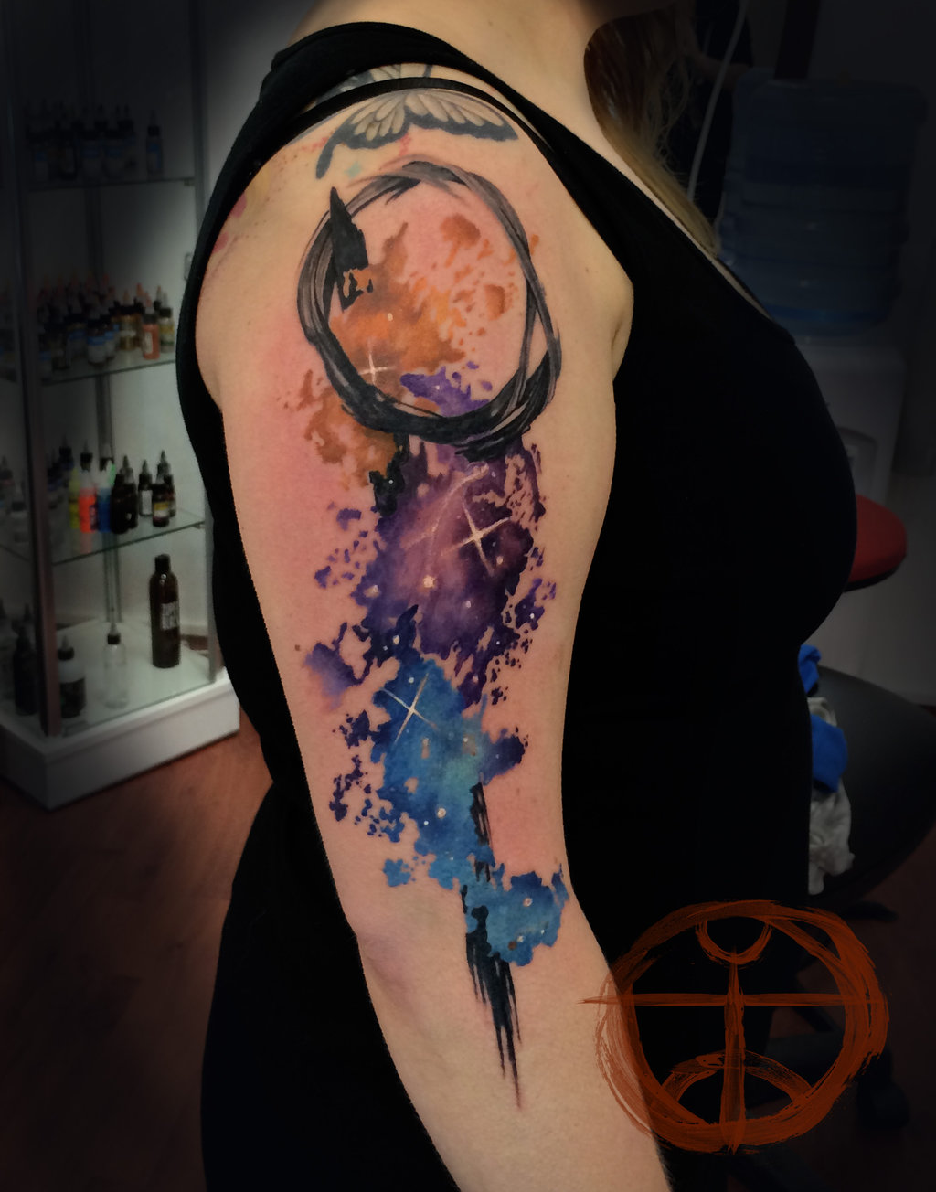Watercolor Nebula Tattoo