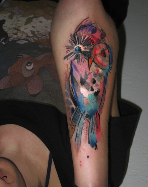 Watercolor Owl Tattoo New Ideas