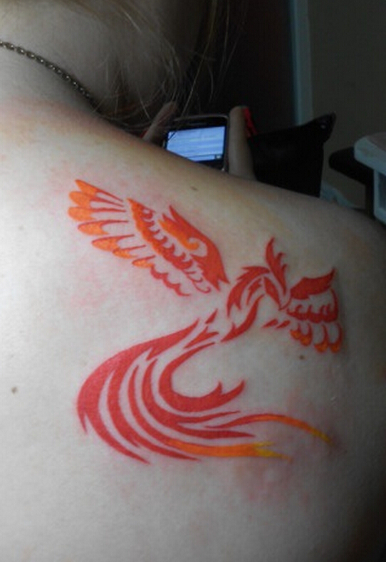 Watercolor Phoenix Tattoos Women