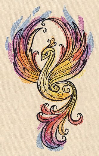 Watercolor Phoenix Tattoos