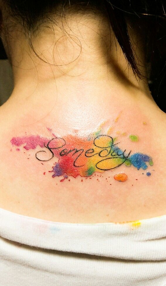 Watercolor Splash Tattoo