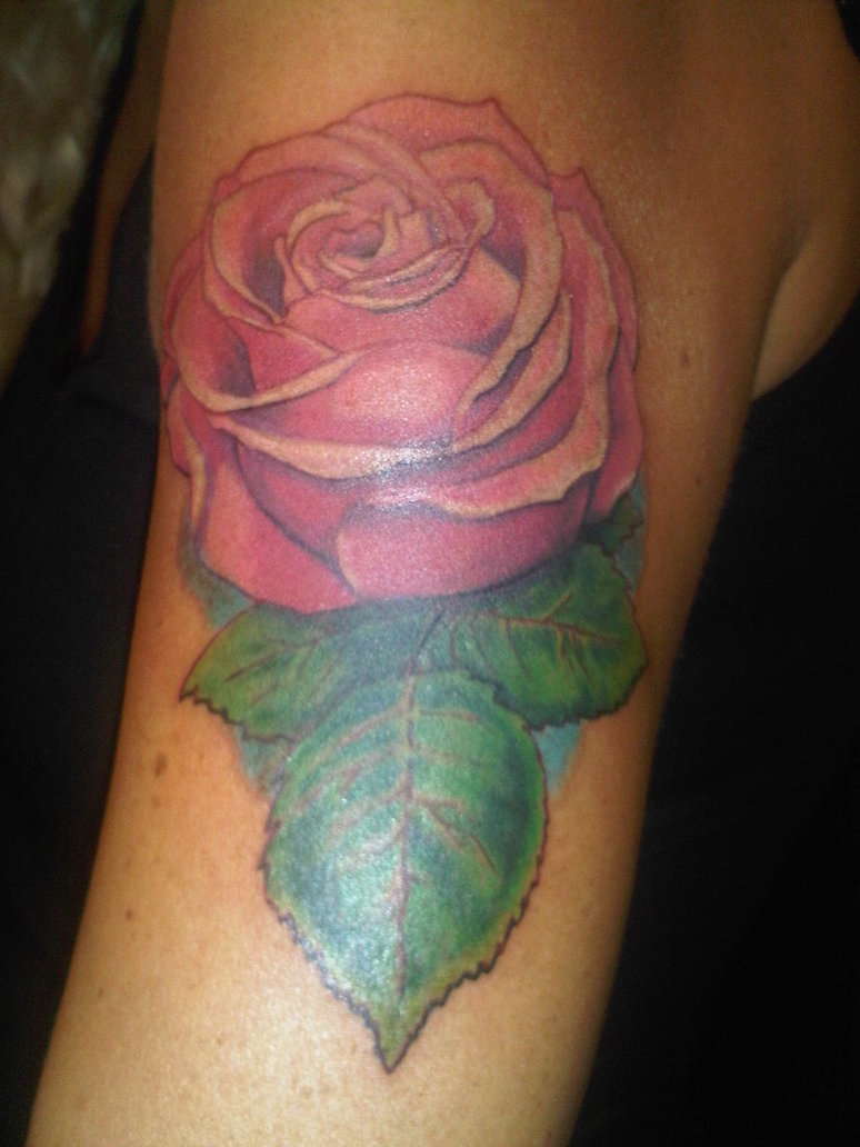 Watercolor Tattoo Style Rose