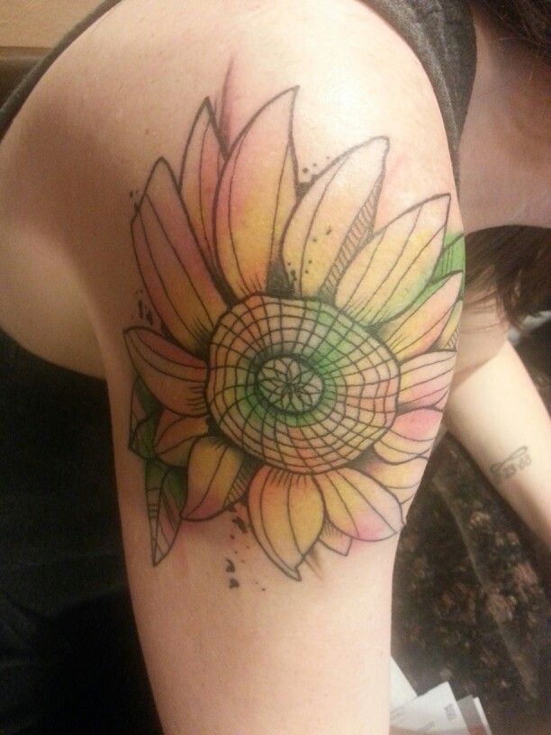 Watercolor Tattoo Sunflowers Ideas