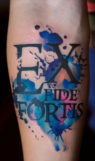 Watercolor Tattoo with Text