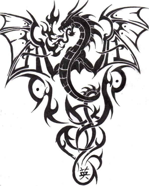 Awesome Tribal Dragon Tattoo Designs - Yo Tattoo